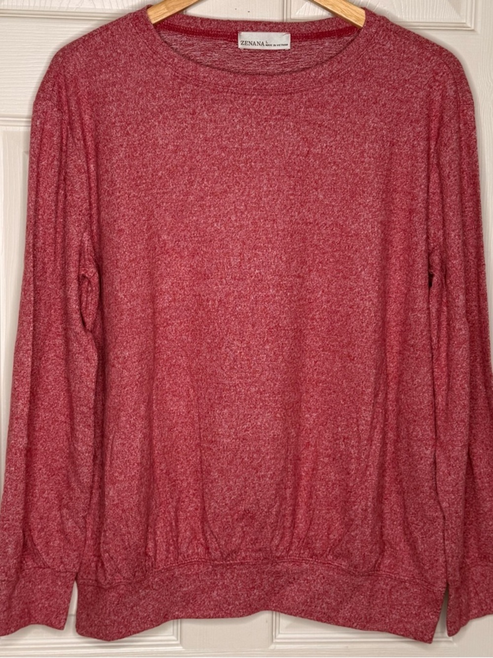 Zenana Burgundy Brushed Knit Sweater Top Soft Oversized Cozy Pullover NWT - Picture 3 of 8